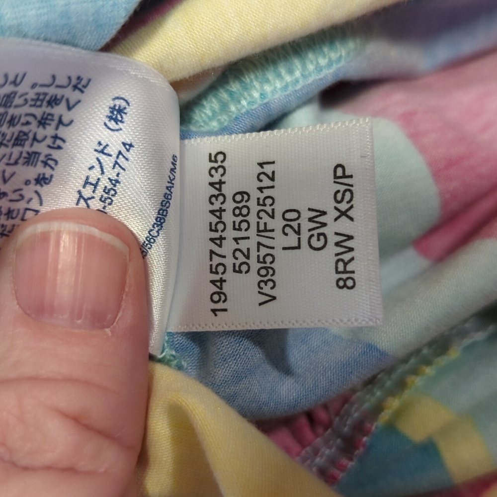 Lands' End Sleeveless Tiered Rainbow Max Dress Petite Size XSP - Picture 9 of 10